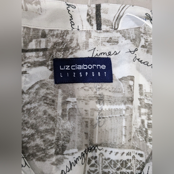 N.Y.C. Inspired Long Sleeve Gray and White Button Up - Picture 2 of 12